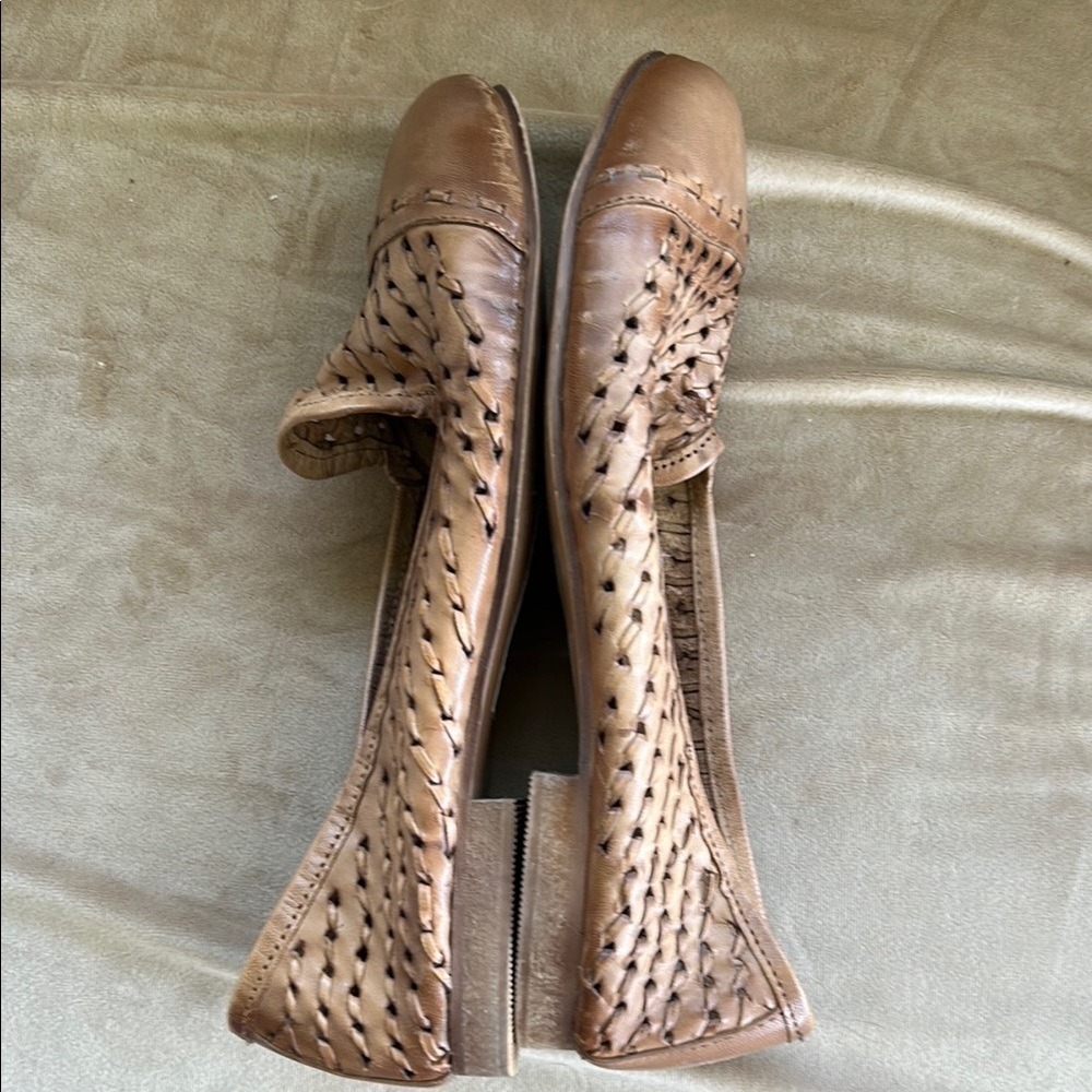 Leather Woven Flats - Picture 6 of 8